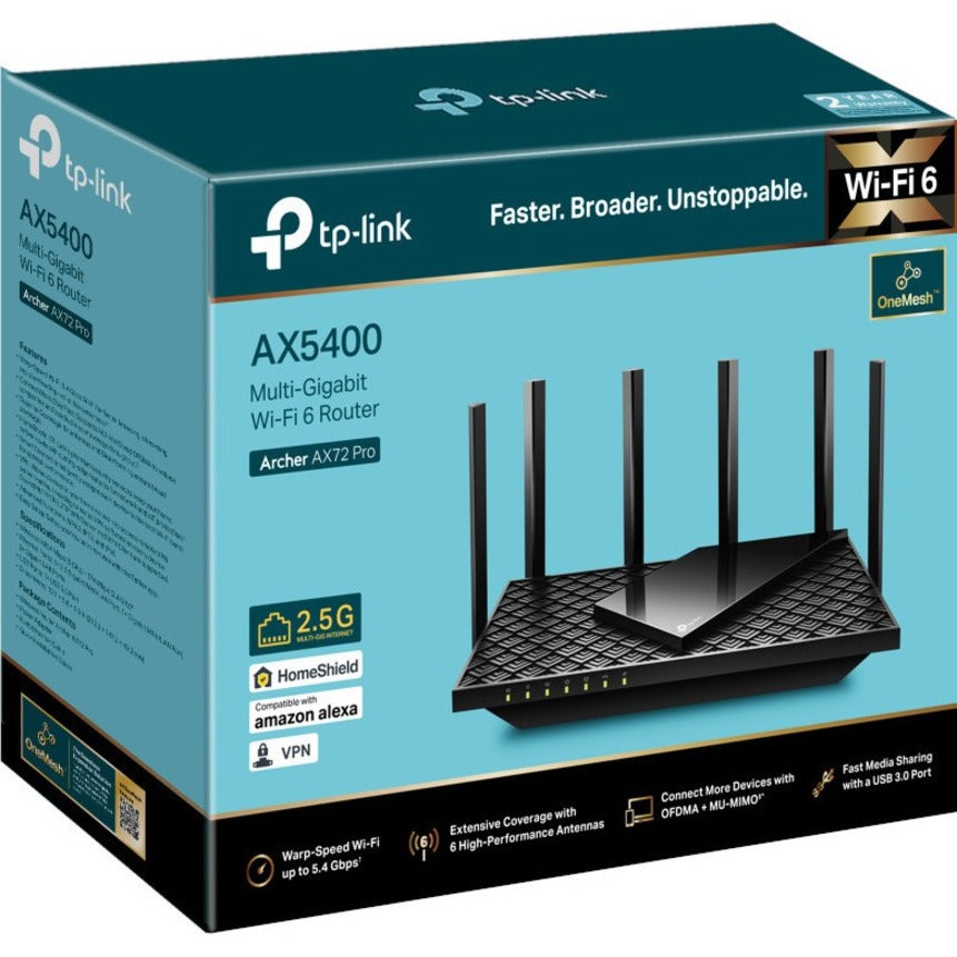 TP-Link Archer AX72 Pro Wi-Fi 6 IEEE 802.11ax Ethernet Wireless Router ARCHER AX72 PRO