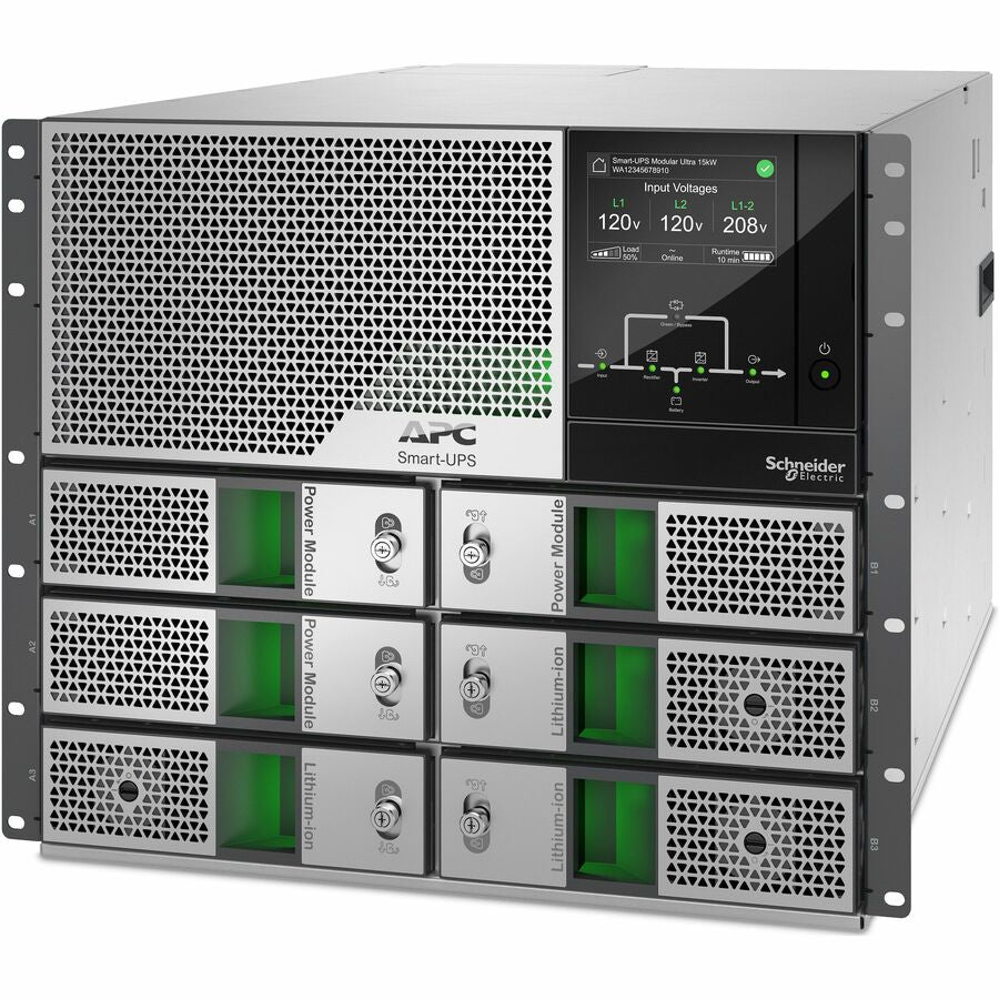 APC by Schneider Electric Smart-UPS Modular Ultra 15kW Scalable to 20kW N+1 Rackmount 208/240V SRYL15K20RMXLT