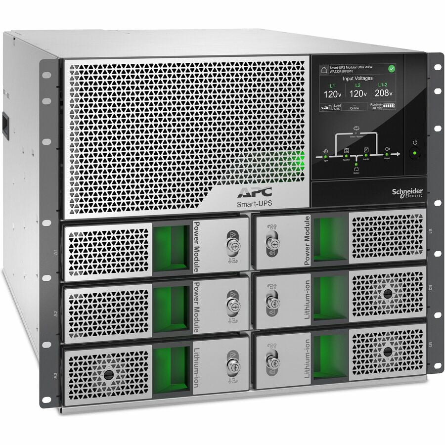 APC by Schneider Electric Smart-UPS Modular Ultra 15kW Scalable to 20kW N+1 Rackmount 208/240V SRYL15K20RMXLT