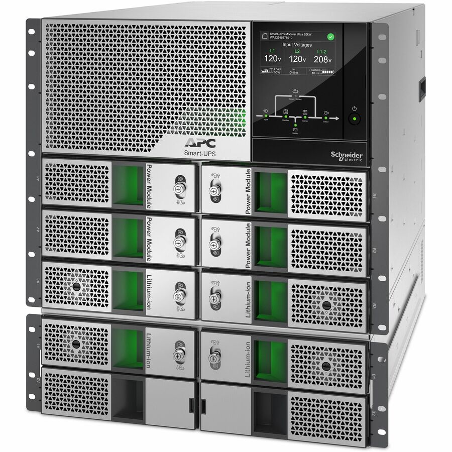 APC by Schneider Electric Smart-UPS Modular Ultra 20kW Scalable to 20kW N+1 Rackmount 208/240V SRYL20K20RMXLT