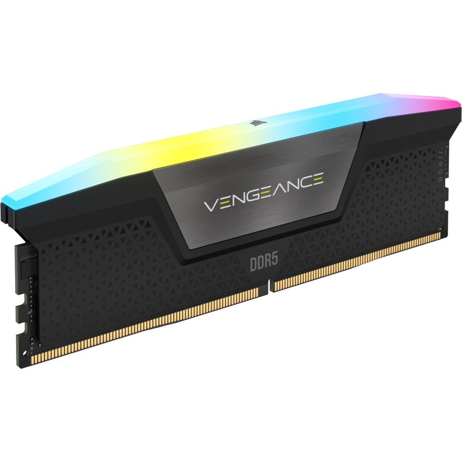 Corsair Vengeance RGB 32GB (2x16GB) DDR5 DRAM 6400MHz C36 Memory Kit - Black CMH32GX5M2B6400C36