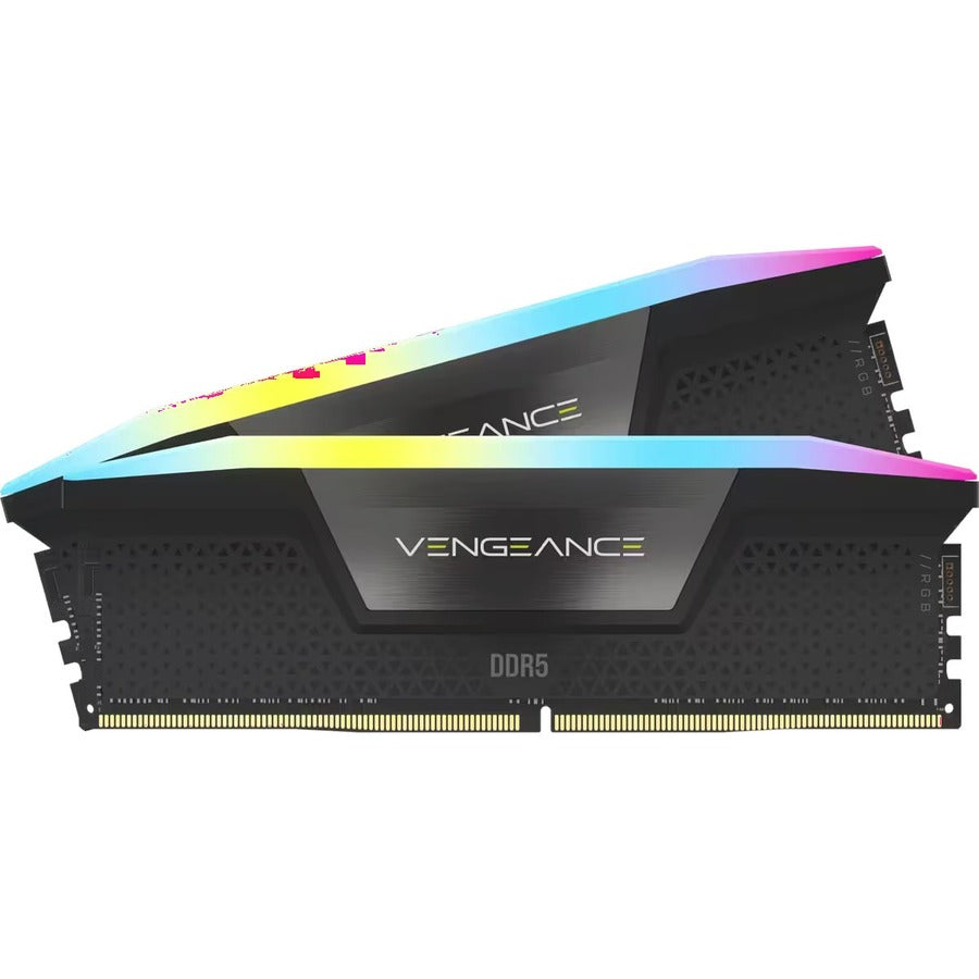 Corsair Vengeance RGB 32GB (2x16GB) DDR5 DRAM 6400MHz C36 Memory Kit - Black CMH32GX5M2B6400C36