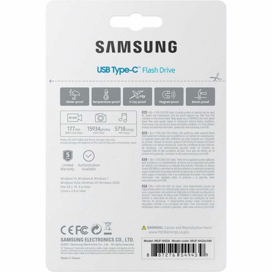 Samsung Type-C 64GB USB 3.2 Flash Drive MUF-64DA/AM