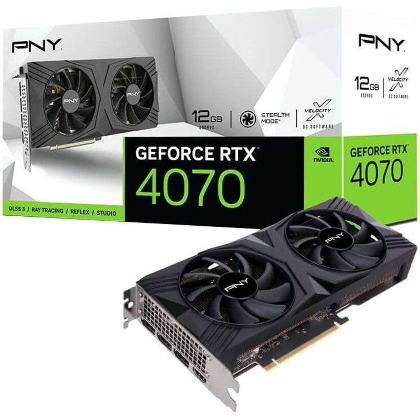 PNY NVIDIA GeForce RTX 4070 Graphic Card - 12 GB GDDR6X VCG407012DFXPB1