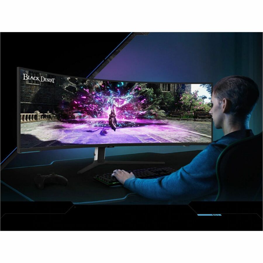 Samsung Odyssey Neo G9 S57CG952NN 57" Class DUHD Curved Screen Gaming LED Monitor - 32:9 - Black, White LS57CG952NNXZA