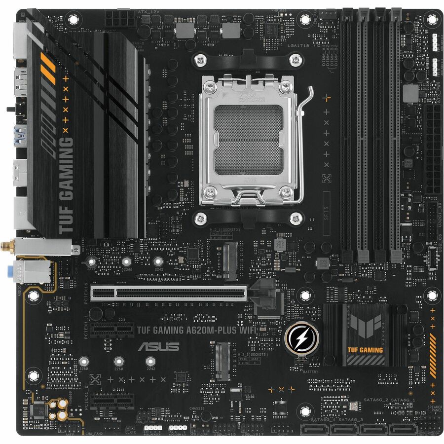 TUF TUF GAMING A620M-PLUS WIFI Gaming Desktop Motherboard - AMD A620 Chipset - Socket AM5 - Micro ATX TUF GAMING A620M-PLUS WIFI