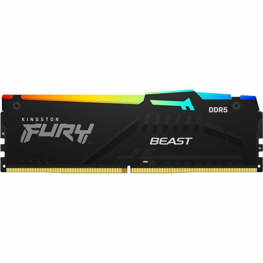 Kingston 64GB (4x16GB) DDR5 5200MT/s CL40 FURY Beast Black RGB XMP KF552C40BBAK4-64