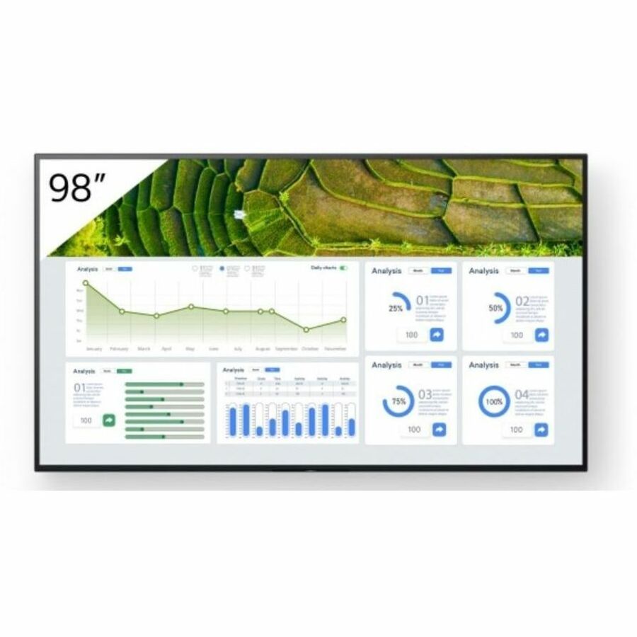 Sony FW-98BZ30L 98" 4K HDR Professional Display with Cognitive Processor XR&trade; FW98BZ30L