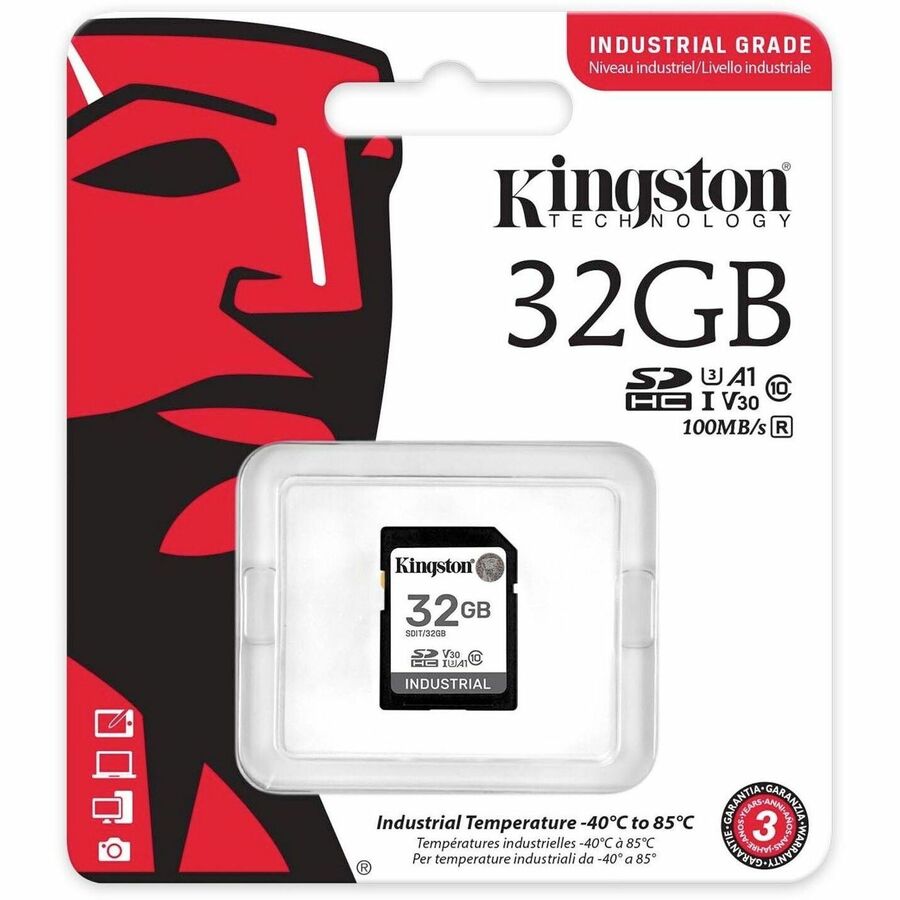 Kingston Industrial 32 GB Class 10/UHS-I (U3) V30 SDHC SDIT/32GB