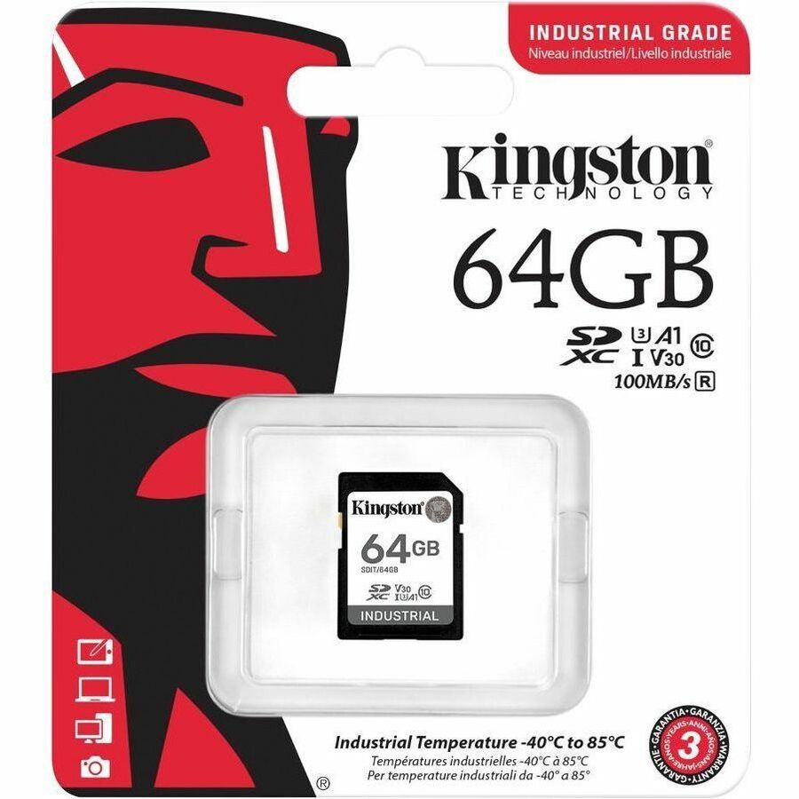 Kingston Industrial 64 GB Class 10/UHS-I (U3) V30 SDXC SDIT/64GB