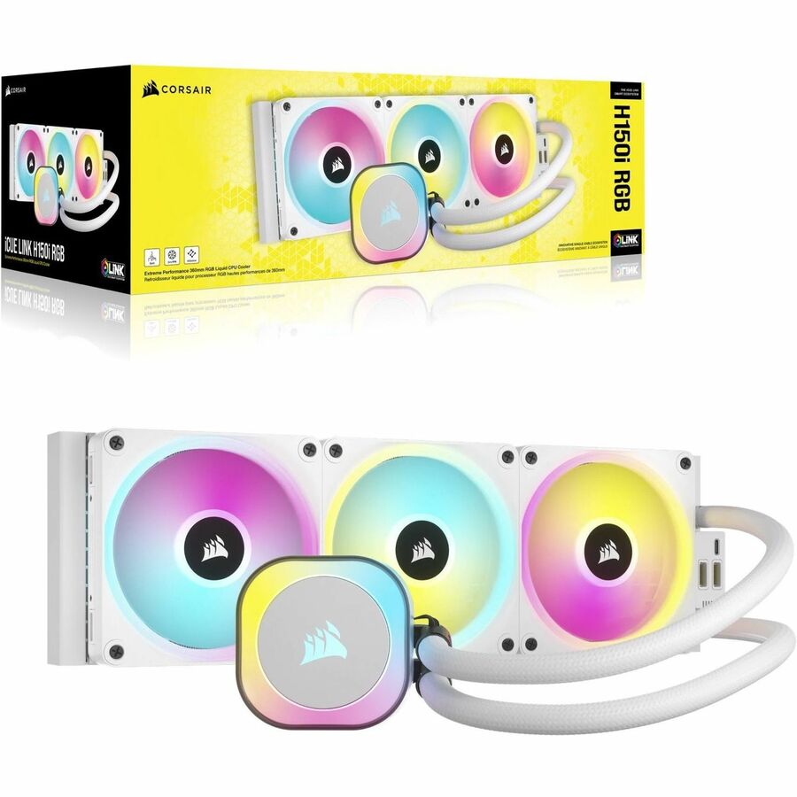 Corsair iCUE LINK H150i RGB AIO Liquid CPU Cooler - White CW-9061006-WW