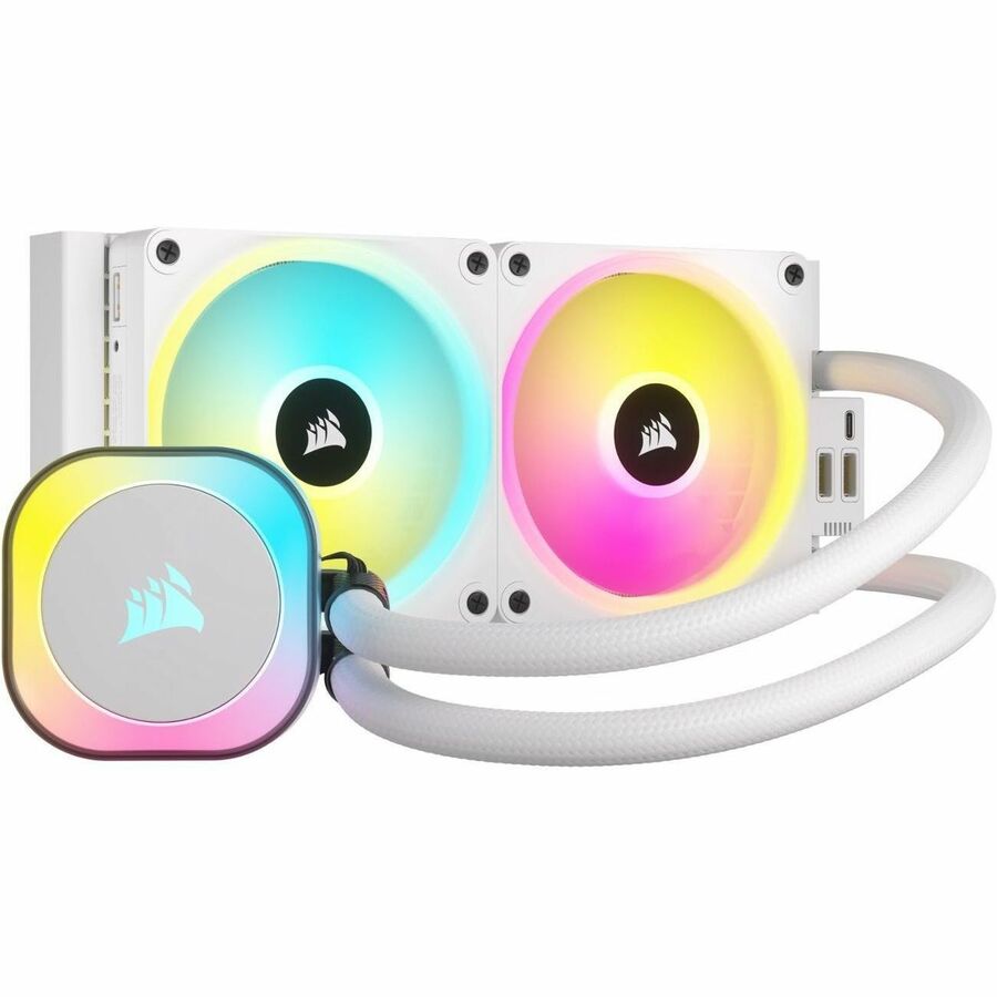 Corsair iCUE LINK H100i RGB AIO Liquid CPU Cooler - White CW-9061005-WW