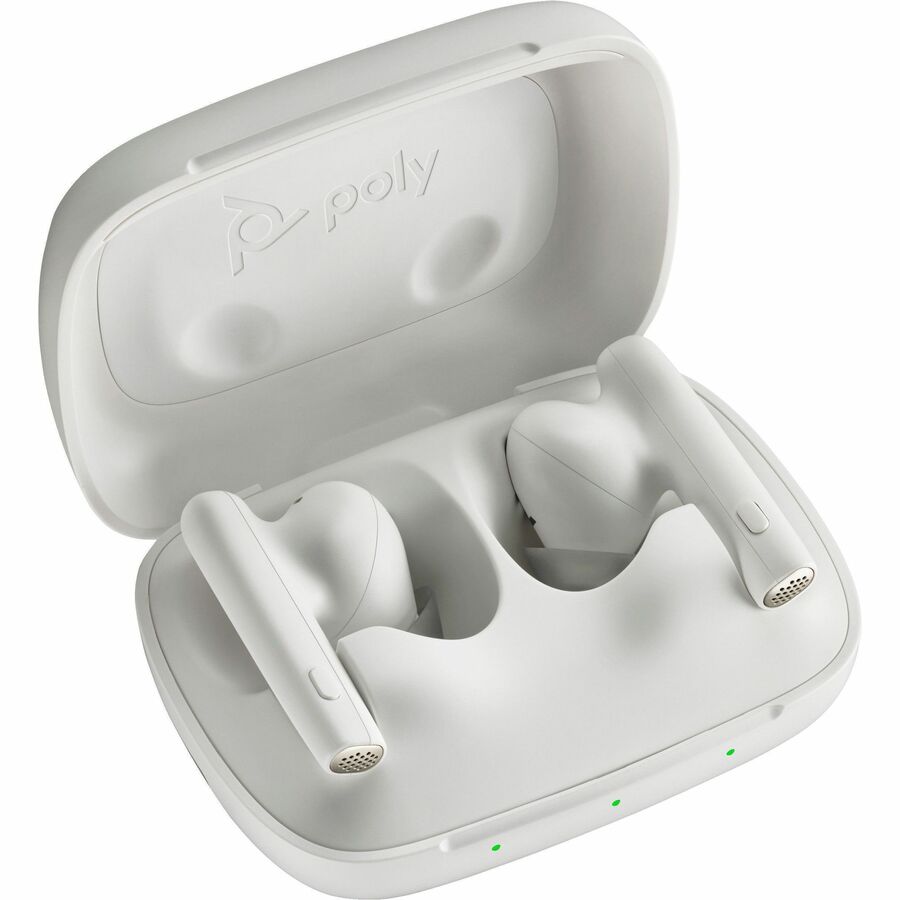 Poly Voyager Free 60 UC White Sand Earbuds +BT700 USB-C Adapter +Basic Charge Case 7Y8L4AA