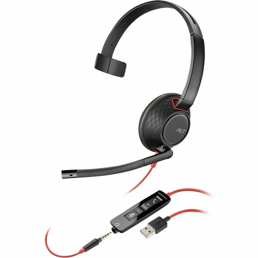 Poly Blackwire 5210 Monaural USB-A Headset (Bulk) 80R98A6