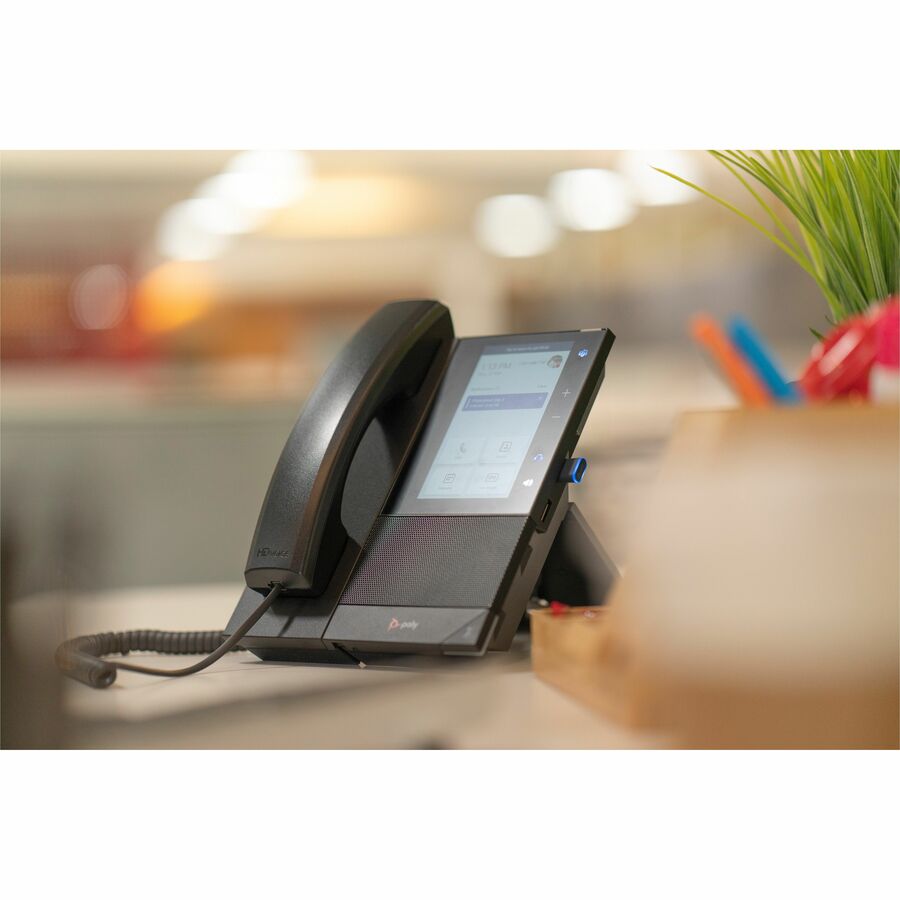 Poly CCX 500 IP Phone - Corded - Corded - Bluetooth - Desktop, Wall Mountable - Black - TAA Compliant 849B5AA#ABA