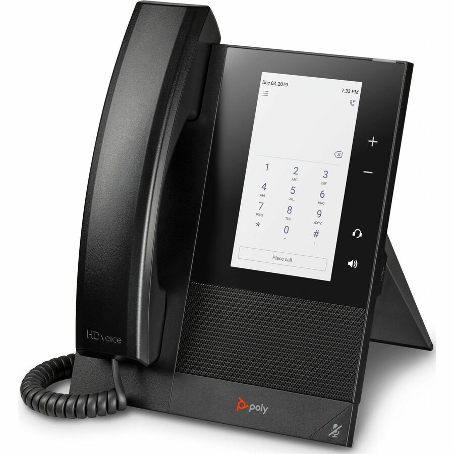 Poly CCX 400 IP Phone - Corded - Corded - Desktop, Wall Mountable - Black - TAA Compliant 848Z9AA#ABA