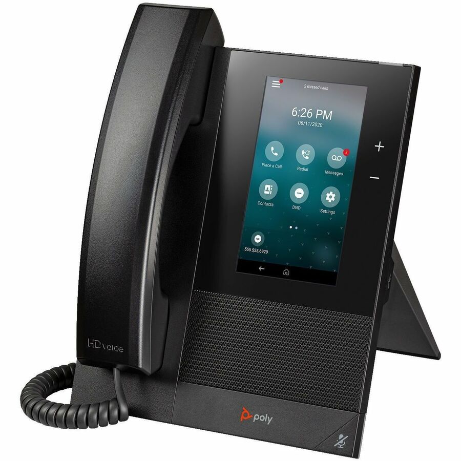 Poly CCX 400 IP Phone - Corded - Corded - Wall Mountable, Desktop - Black - TAA Compliant 849A3AA#ABA