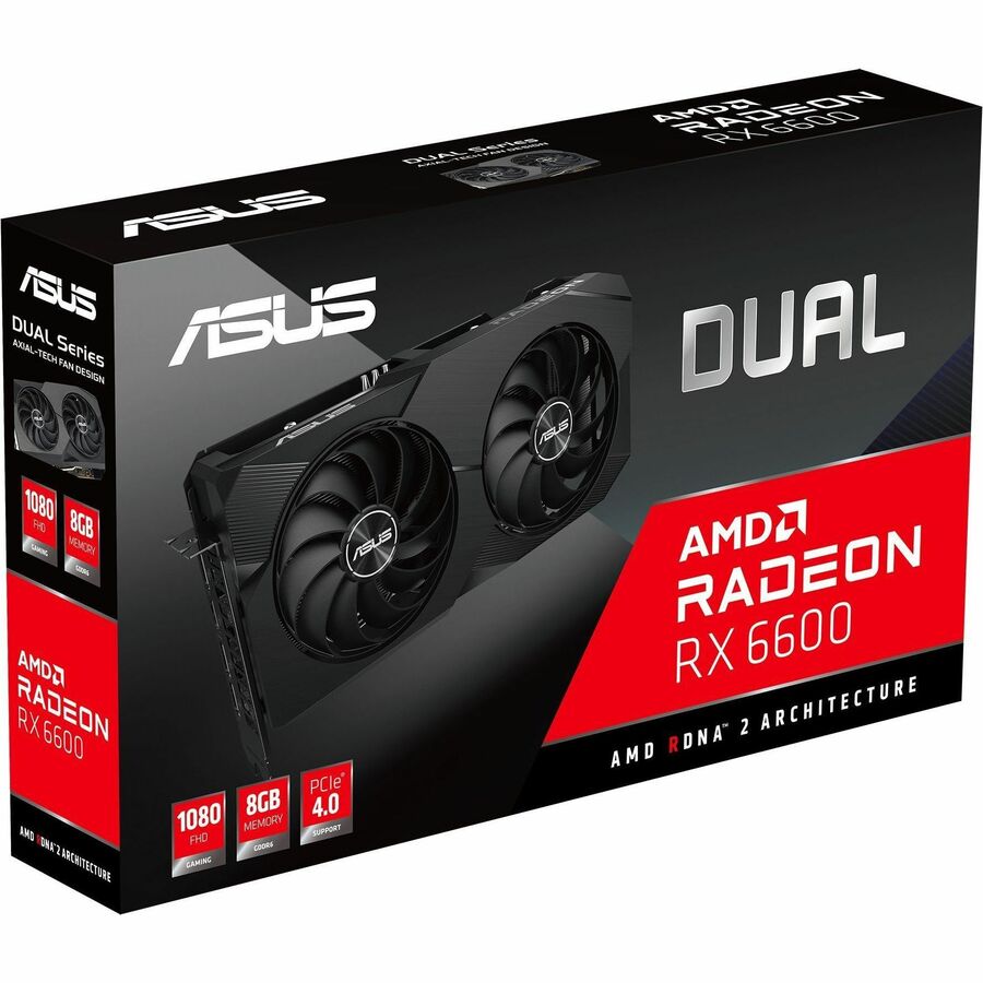 Asus AMD Radeon RX 6600 V2 Graphic Card - 8 GB GDDR6 DUAL-RX6600-8G-V2