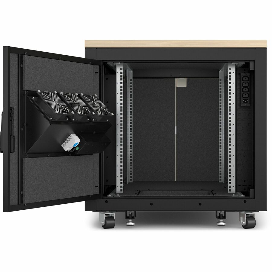 APC by Schneider Electric NetShelter Soundproof, 12U, Server Rack Enclosure, Maple AR4012A