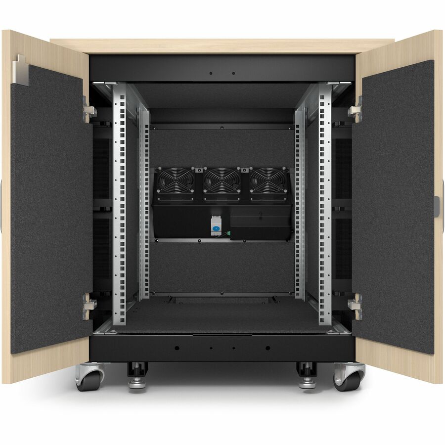 APC by Schneider Electric NetShelter Soundproof, 12U, Server Rack Enclosure, Maple AR4012A