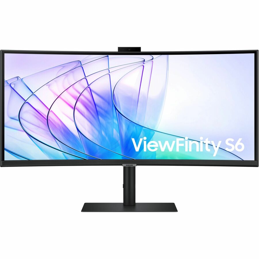 Samsung ViewFinity S6 S34C654VAN 34" Class Webcam UW-QHD Curved Screen LCD Monitor - 21:9 - Black LS34C654VANXGO