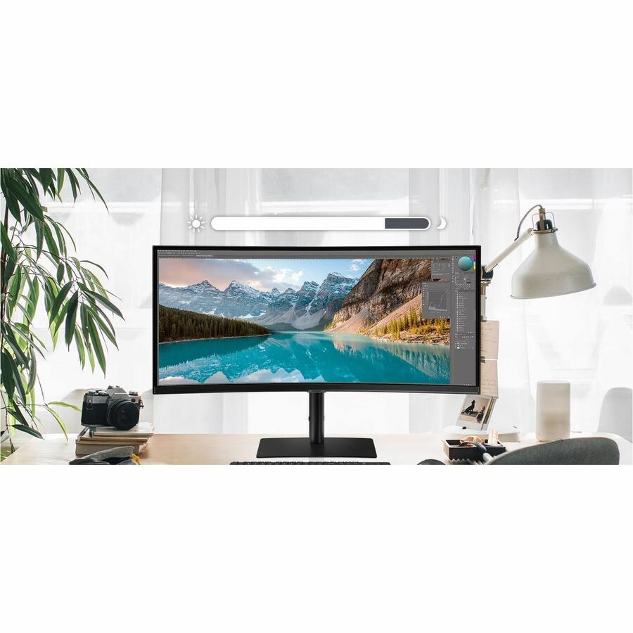 Samsung ViewFinity S6 S34C654VAN 34" Class Webcam UW-QHD Curved Screen LCD Monitor - 21:9 - Black LS34C654VANXGO