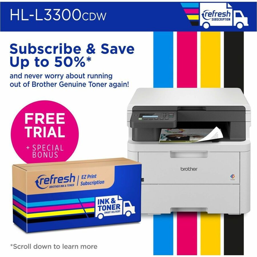 Brother HL-L3300CDW Wireless Laser Multifunction Printer - Color HLL3300CDW