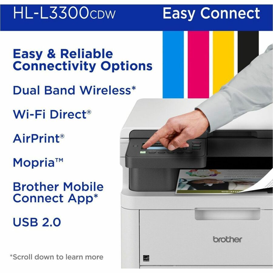 Brother HL-L3300CDW Wireless Laser Multifunction Printer - Color HLL3300CDW