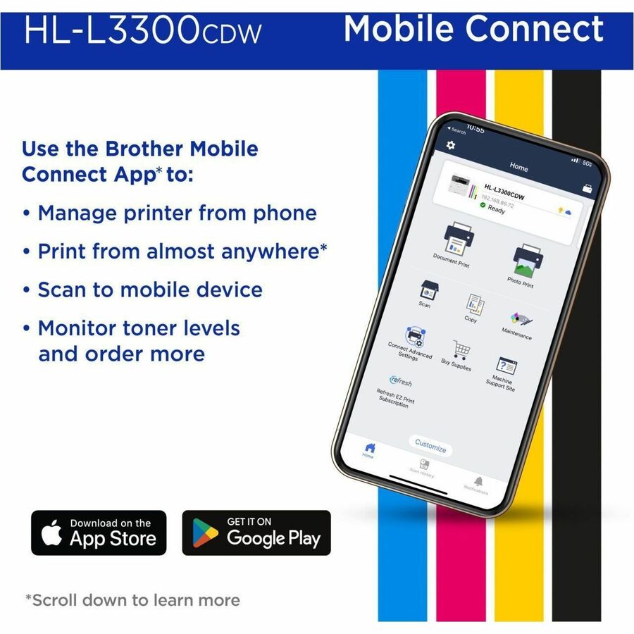 Brother HL-L3300CDW Wireless Laser Multifunction Printer - Color HLL3300CDW