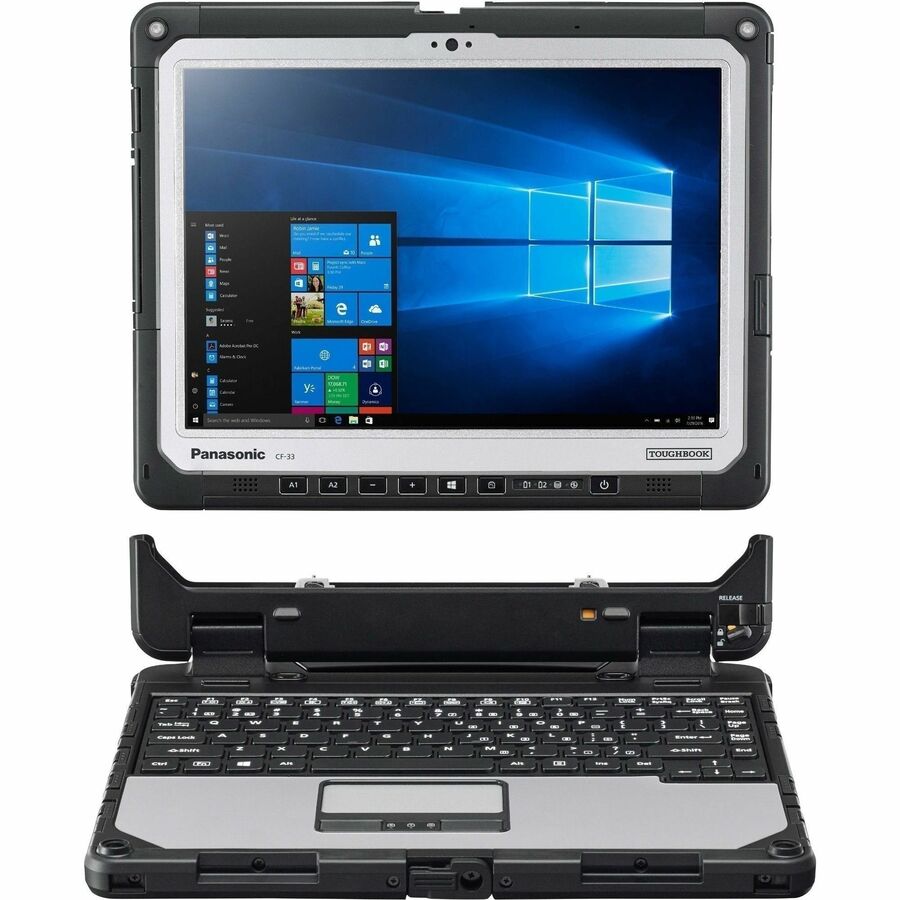 Panasonic TOUGHBOOK CF-33 CF-33UZ019AM 12" Touchscreen Rugged Detachable 2 in 1 Notebook - QHD - Intel Core i5 12th Gen i5-1245U - vPro Technology - 16 GB - 512 GB SSD CF-33UZ019AM