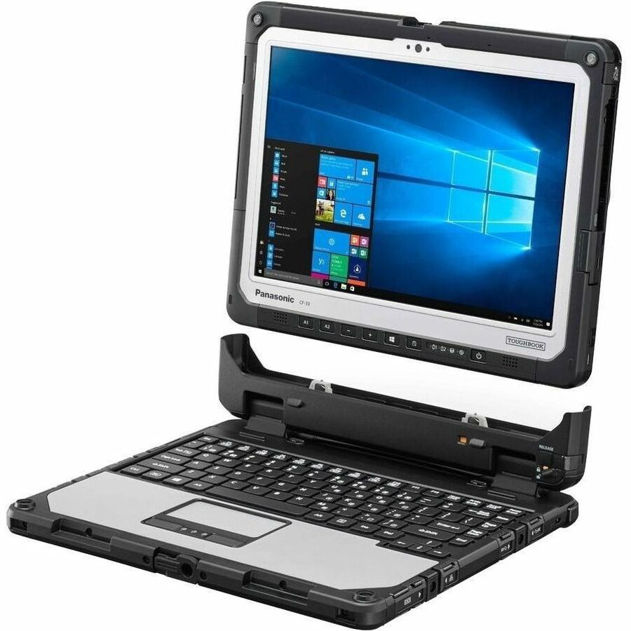 Panasonic TOUGHBOOK CF-33 CF-33UZ019AM 12" Touchscreen Rugged Detachable 2 in 1 Notebook - QHD - Intel Core i5 12th Gen i5-1245U - vPro Technology - 16 GB - 512 GB SSD CF-33UZ019AM