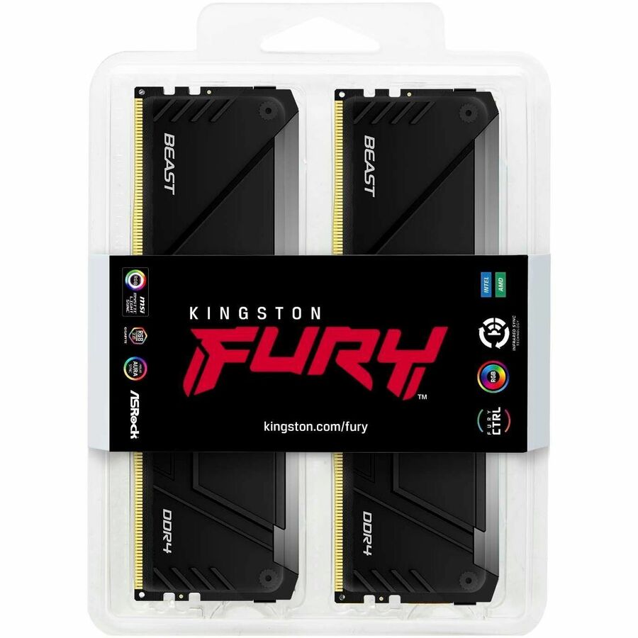 Kingston FURY Beast 64GB (4 x 16GB) DDR4 SDRAM Memory Kit KF426C16BB12AK4/64