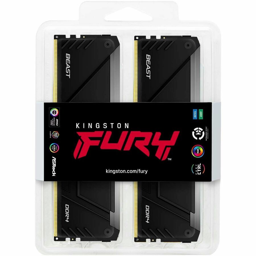 Kingston FURY Beast 128GB (4 x 32GB) DDR4 SDRAM Memory Kit KF432C16BB2AK4/128