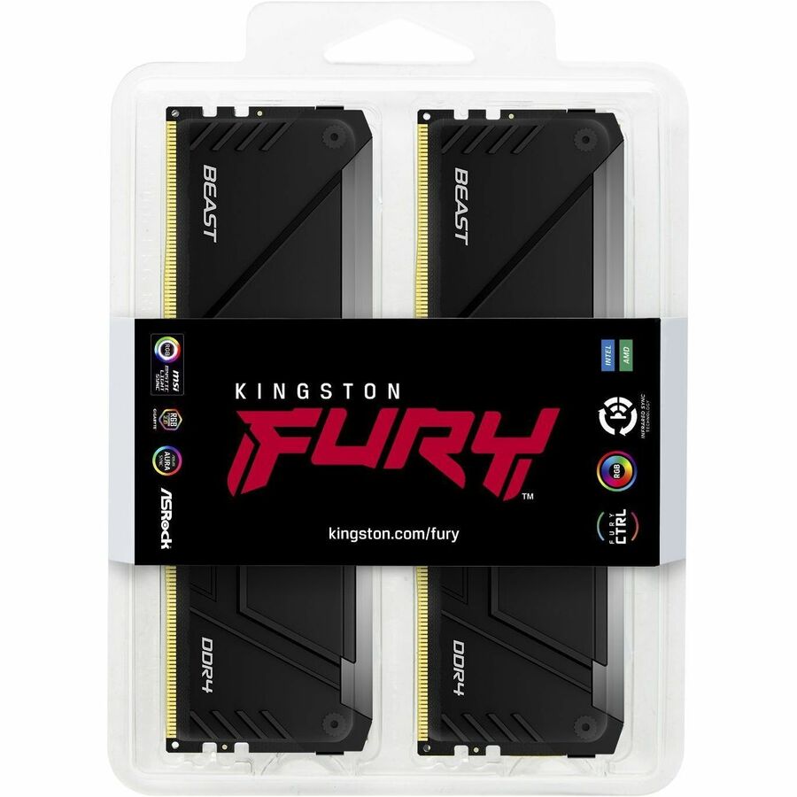 Kingston FURY Beast 64GB (4 x 16GGB) DDR4 SDRAM Memory Kit KF432C16BB12AK4/64