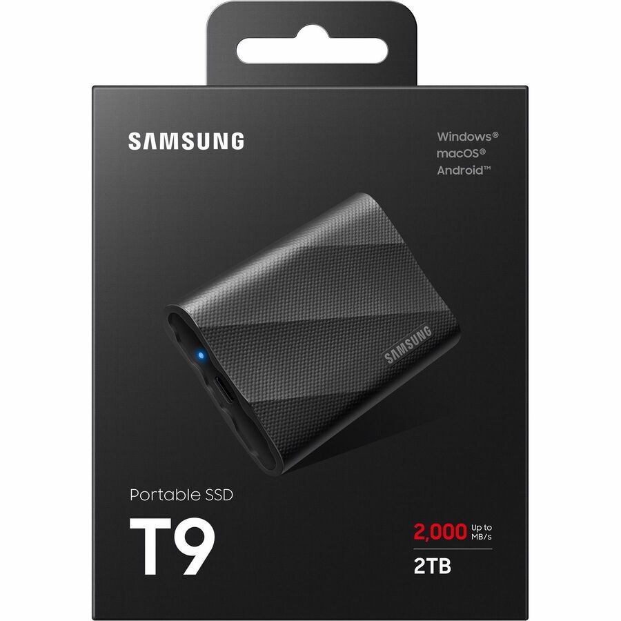 Samsung T9 2 TB Portable Solid State Drive - External - Black MU-PG2T0B/AM