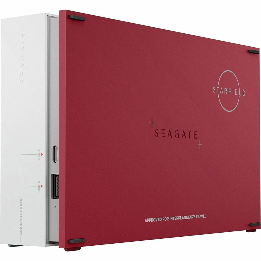 Seagate FireCuda STMK8000400 8 TB Portable Hard Drive - External - Red, White STMK8000400