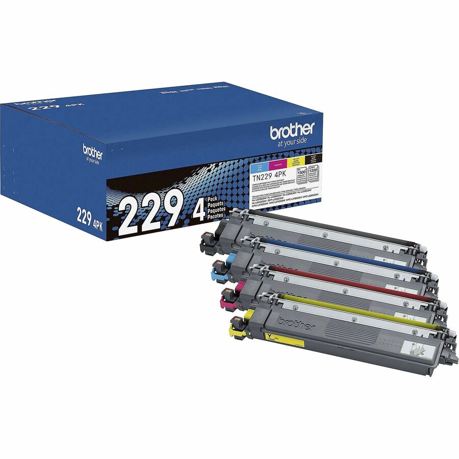 Brother Original Standard Yield Laser Toner Cartridge - Multi-pack - Black, Cyan, Magenta, Yellow - 4 Pack TN2294PK