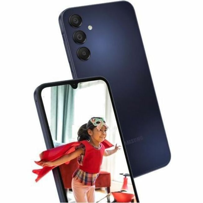 Samsung Galaxy A15 5G SM-A156W 128 GB Smartphone - 6.5" Super AMOLED Full HD Plus 1080 x 2340 - Octa-core (Cortex A76Dual-core (2 Core) 2.20 GHz + Cortex A55 Hexa-core (6 Core) 2 GHz - 4 GB RAM - Android 14 - 5G - Blue Black SM-A156WZKAXAC