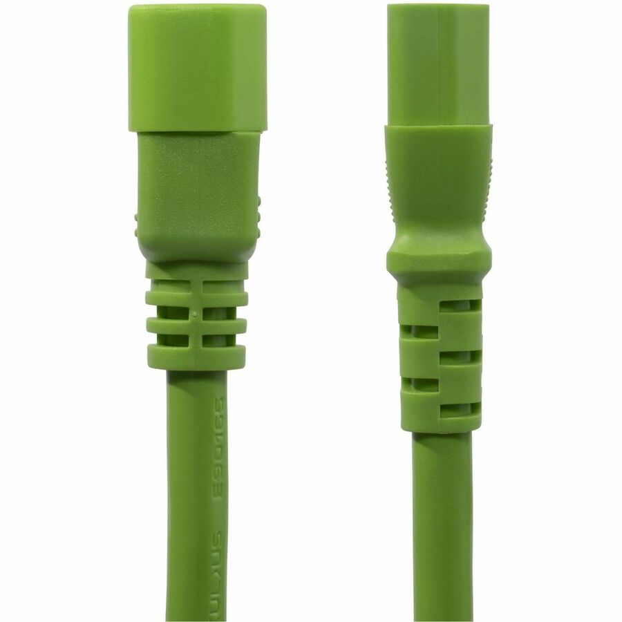 StarTech.com 6ft (1.8m) Heavy Duty PDU Power Cord, IEC 60320 C14 to C15, 15A 250V, 14AWG, Green Power Cable, UL Listed 8915-4606-POWER-CORD