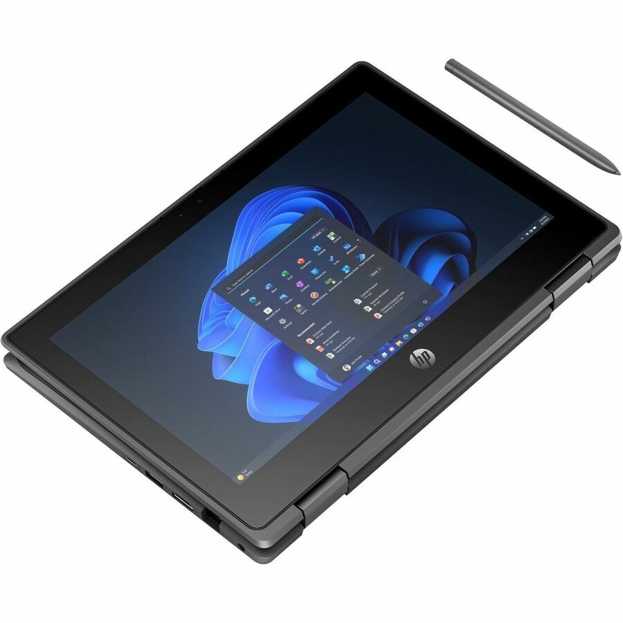 HP Pro x360 Fortis G11 11.6" Touchscreen Rugged Convertible 2 in 1 Notebook - HD - Intel N-Series N100 - vPro Technology - 4 GB - 128 GB SSD - Jack Black 9E923UT#ABA