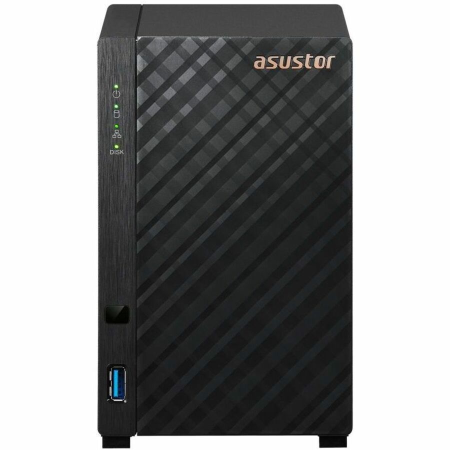 Asustor Drivestor 2 Lite AS1102TL, 2 Bay NAS Enclosure Network Storage, 1.7GHz Quad Core, 1GbE Port, 1GB RAM DDR4, Network Attached Storage for Cloud Storage (Diskless) AS1102TL