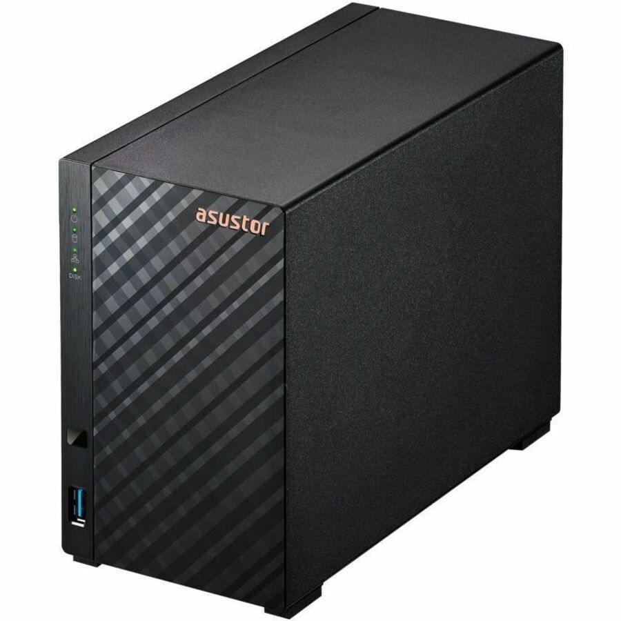 Asustor Drivestor 2 Lite AS1102TL, 2 Bay NAS Enclosure Network Storage, 1.7GHz Quad Core, 1GbE Port, 1GB RAM DDR4, Network Attached Storage for Cloud Storage (Diskless) AS1102TL