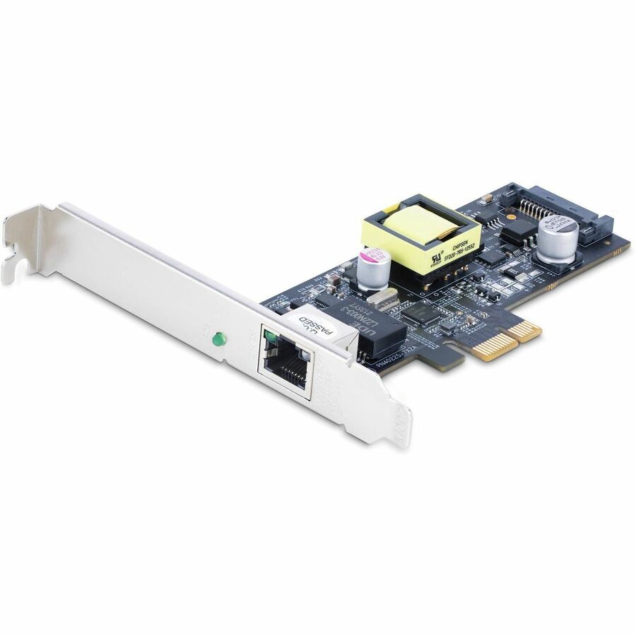 StarTech.com 1-Port 2.5Gbps PCI Express PoE Network Card, Intel I225-V, PCIe 802.3af/at PoE+ Multi-Gigabit NIC, SATA Powered Ethernet Card PR12GIP-NETWORK-CARD