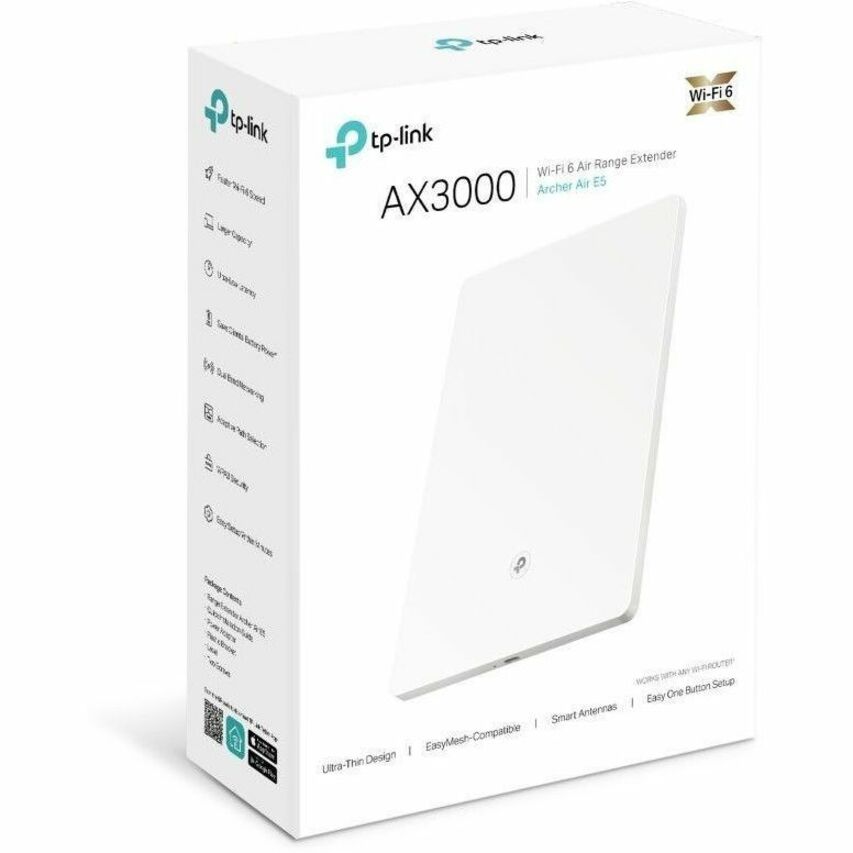 TP-Link Archer Air E5 Dual Band IEEE 802.11 a/b/g/n/ac/ax 3 Gbit/s Wireless Range Extender ARCHER AIR E5