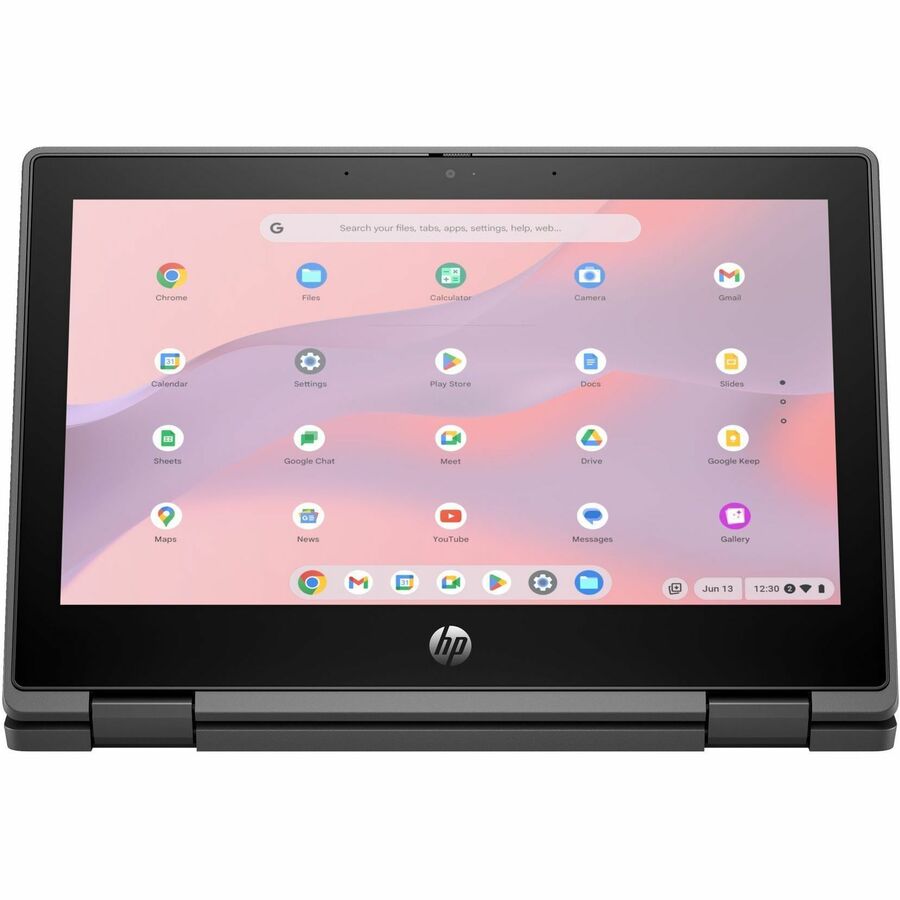 HP Fortis G5 11.6" Touchscreen Convertible 2 in 1 Chromebook - HD - Intel N-Series N200 - 16 GB - 128 GB Flash Memory - English Keyboard - Jack Black 9R3A0UT#ABA