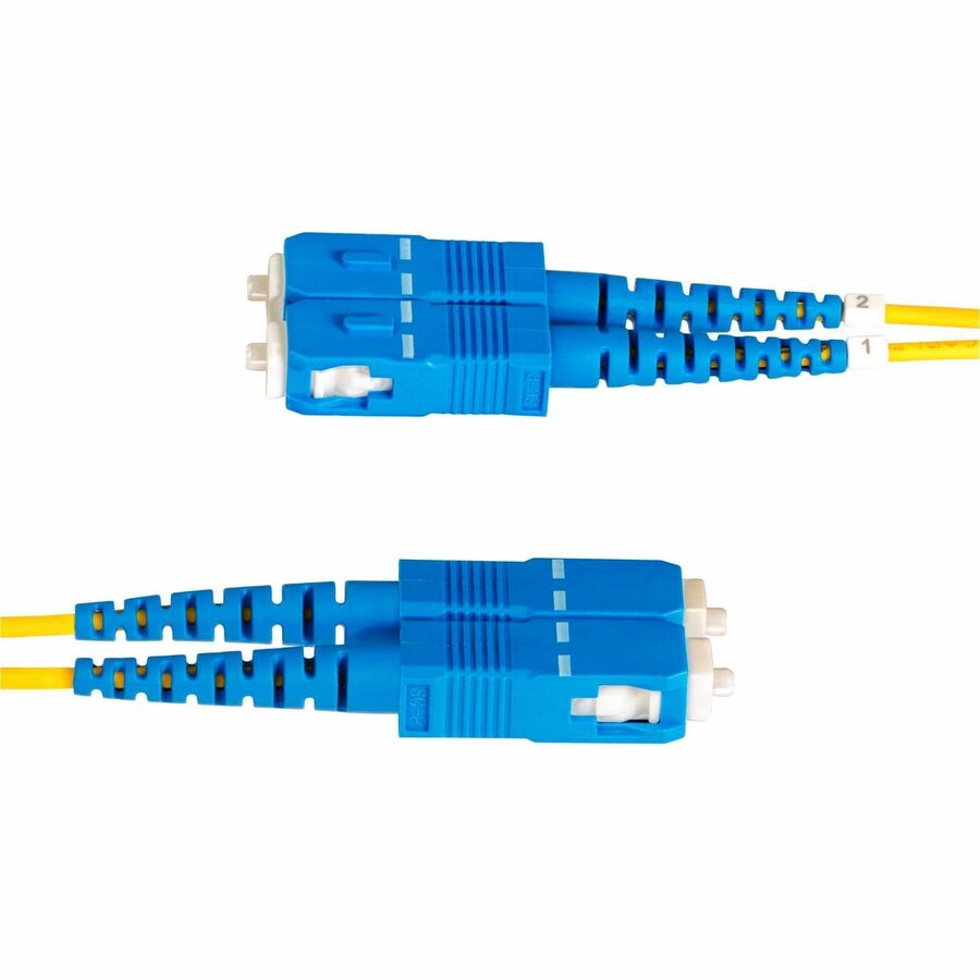 StarTech.com 7m (22.9ft) LC to SC (UPC) OS2 Single Mode Duplex Fiber Optic Cable, 9/125, 100G, Low Insertion Loss, LSZH Fiber Jumper Cord SMLCSC-OS2-7M