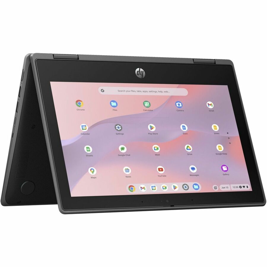 HP Fortis x360 G5 11.6" Touchscreen Rugged Convertible 2 in 1 Chromebook - HD - Intel N-Series N100 - 8 GB - 64 GB Flash Memory - Bilingual Keyboard - Jack Black 9R398UT#ABL