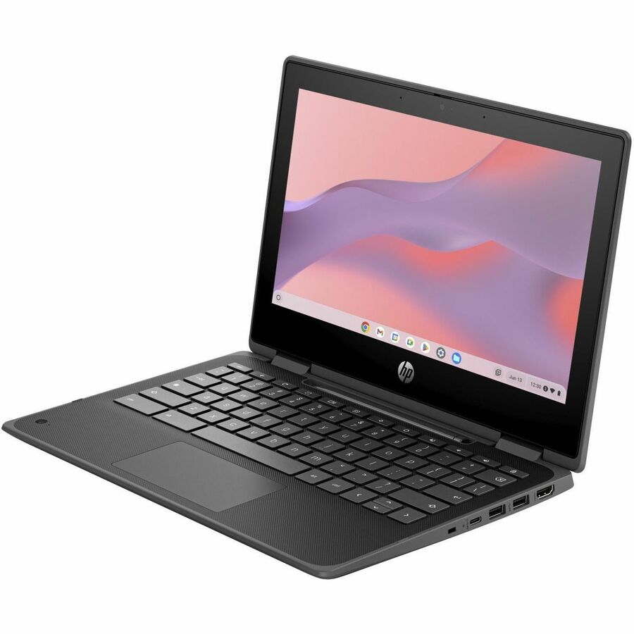 HP Fortis x360 G5 11.6" Touchscreen Rugged Convertible 2 in 1 Chromebook - HD - Intel N-Series N100 - 8 GB - 64 GB Flash Memory - Bilingual Keyboard - Jack Black 9R398UT#ABL