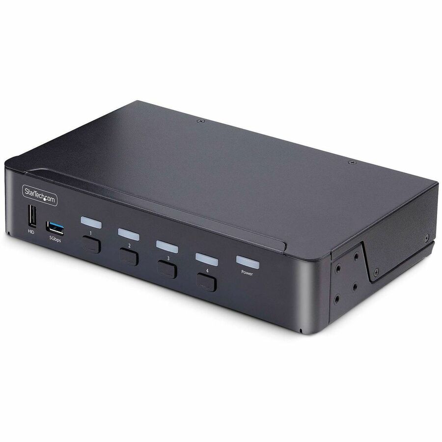 StarTech.com 4-Port DisplayPort 1.4 KVM Switch, 8K 60Hz / 4K 144Hz, 2x USB 3.0 Ports, 4x USB 2.0 Ports, Hotkey Switching, TAA Compliant D86A2-4-PORT-8K-KVM