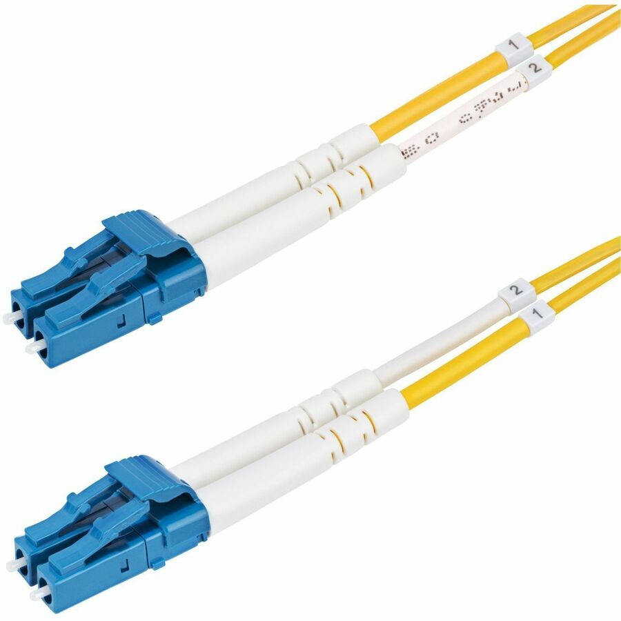 StarTech.com 10m (32.8ft) LC to LC (UPC) OS2 Single Mode Duplex Fiber Optic Cable, 9/125, 100G, Low Insertion Loss, LSZH Fiber Jumper Cord SMDOS2LCLC10M